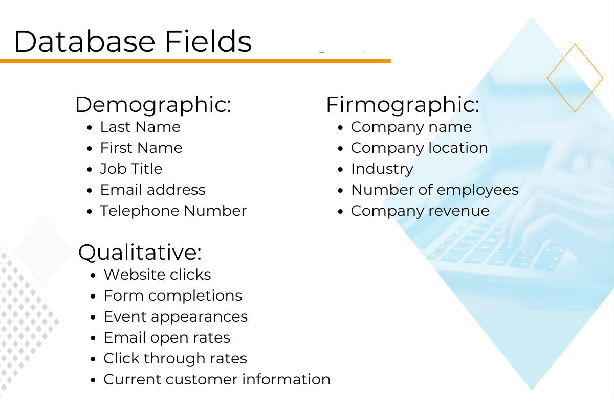 Marketing Database-Fields