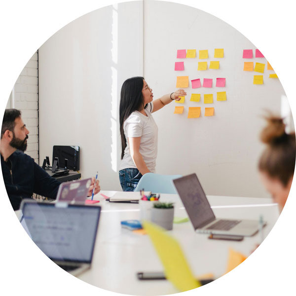 Photo of a business team in a conference room