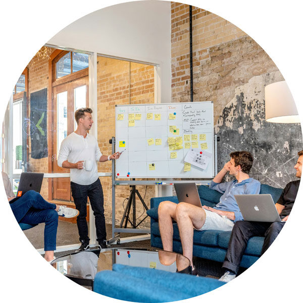 Photo of a business team in a conference room